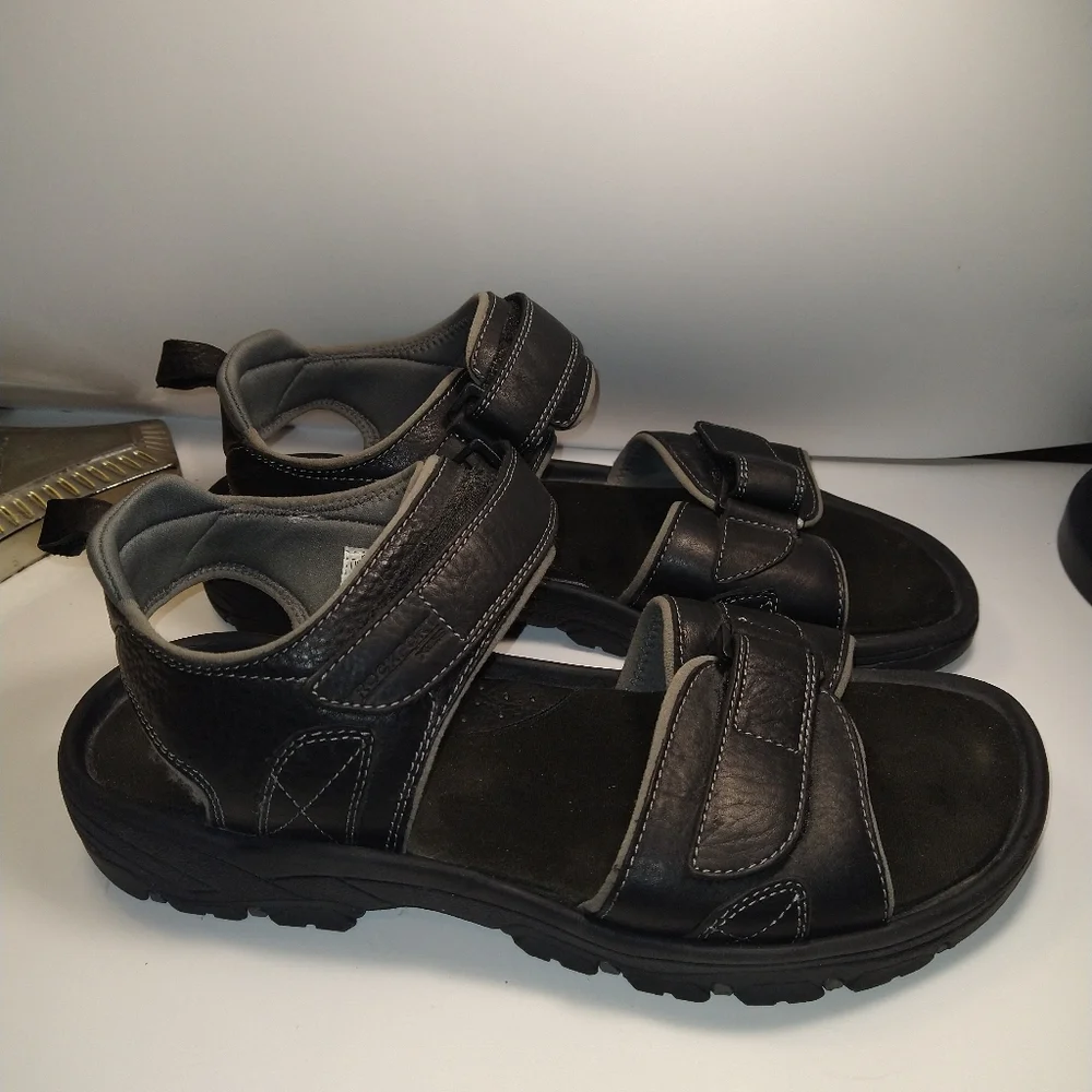 Rockport XCS Black Adjustable Sandals Men's sz 13M.